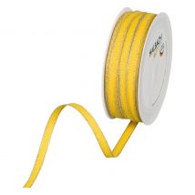 Lint met linnen rand - Geel