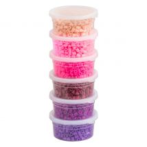 Strijk-op-kralen set, 3.000 stuks - Roze/Paars