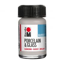 Marabu Porcelain & Glass, "Glossy" - Zilver