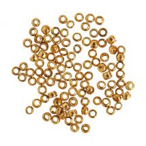 Krimpkralen, rond, Ø 1 mm - Goud