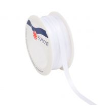 Satijnen lint, 6 mm - Wit