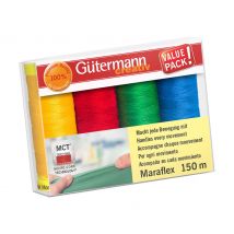 Naaigaren set Maraflex , 4 spoelen - Gekleurd, Col. 2