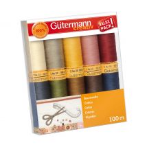 Gütermann Naaigaren set katoen, 10 spoelen - Cosy, Col. 3