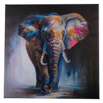 Diamond Painting "Crystal Art Kit", 30 x 30 cm - Majestic Elephant