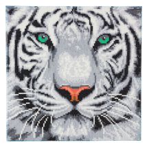 Diamond Painting "Crystal Art Kit", 30 x 30 cm - White Tiger