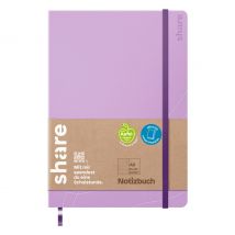deel notitieboek A5, punt geruit - Lavender