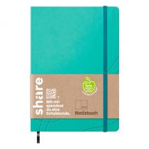 share Notitieboekje, blanco - Turquoise