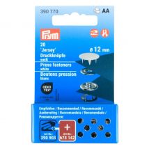 Prym Drukknopen Jersey, 12 mm, 20 stuks (en) - Wit