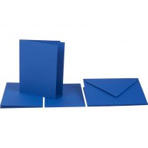 Dubbele kaarten met enveloppen en inlegvellen - Blauw