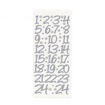 Reliëfsticker "Groot adventsnummers" - Zilver