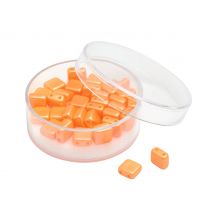 Glaskraal "Vierkant", 35 stuks - Oranje