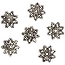 Ornament-Kralen caps "Flower 1", 6 stuks