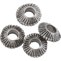 Metalen kraal, 4 stuks