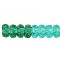 Kraal met groot gat "Sunshine" - Turquoise/Groen