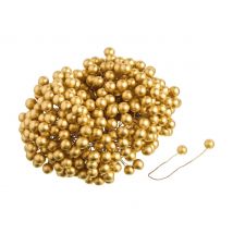 VBS Decoratieve bessen met draad "Ø 10 mm", 400 stuks - Goud