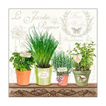 Servet "Kruidenpotten" - 20 stuks