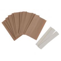 Papieren tassen sterrenset, klein, Bruin