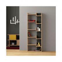 Libreria Oppa 61x162 colore rovere antracite