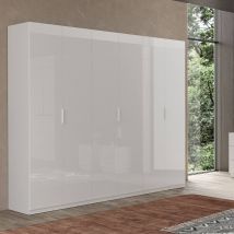 Armadio 6 ante bianco lucido Pavese 275x55x240h