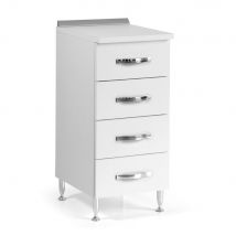 Cassettiera 4 cassetti 40x50x85H colore bianco
