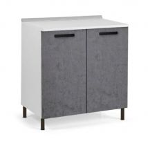 Base cucina due ante 80x50x85H colore cemento