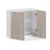 Pensile scolapiatti 80 cm due ante colore olmo