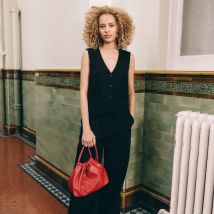 Veston sans manches noir femme taille S