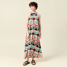 Robe longue droite orange femme taille S