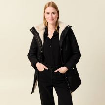 Vib's - Parka droite à capuche noir femme S