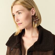 Vib's - Boucles d'oreilles marron femme TU