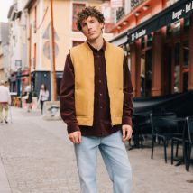 Vib's - Blouson sans manches col teddy camel homme M