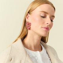 Boucles d'oreilles mauve femme taille TU