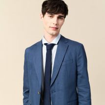 Vib's - Cravate bleu foncé homme TU