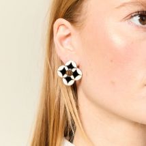 Boucles d'oreilles multicolore femme taille TU