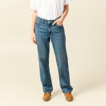 Jeans straight taille standard bleu gris femme taille 38