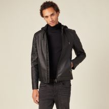 Veste droite avec capuche noir homme taille M