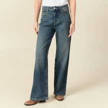 Jeans large taille haute bleu femme taille 42