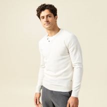 Vib's - Pull manches longues ecru homme L