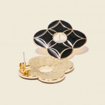 Boucles d'oreilles noir femme taille TU