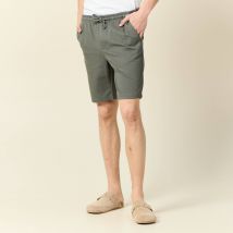 Vib's - Short droit avec cordon vert kaki homme XS