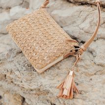 Vib's - Sac pochette tressé ecru femme TU