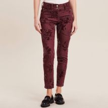 Jean ajusté taille standard bordeaux femme taille 48