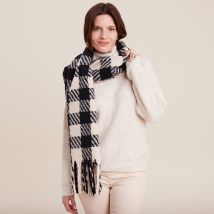 Vib's - Écharpe à franges noir femme TU