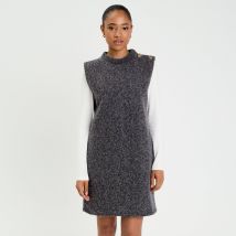 Robe pull sans manches gris foncé femme taille S