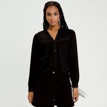 Vib's - Blouse manches longues noir femme L