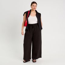 Vib's - Pantalon large fluide noir femme 42