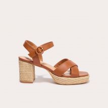Vib's - Sandales à talon camel femme 40