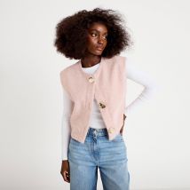 Vib's - Gilet sans manches effet polaire rose clair femme L