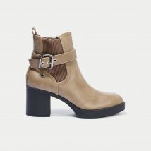 Vib's - Bottines à talon taupe femme 41