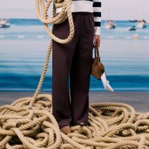 Vib's - Pantalon large marron foncé femme M